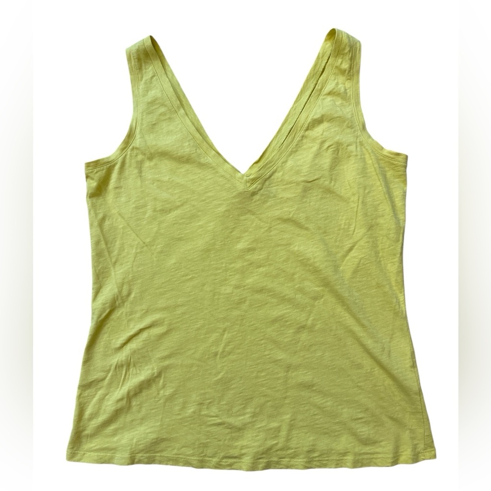 Boden Yellow V-Neck Tank Top